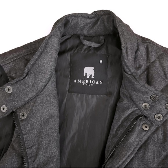 American Stitch Charcoal Gray Diamond Quilted Button Zip Front Vest Men’s Medium - Picture 5 of 7